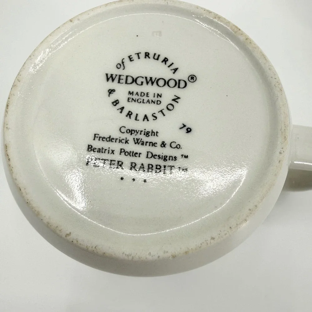 Vintage Wedgwood Beatrix Potter Tale of Peter Rabbit Mug Bowl Set England 1979